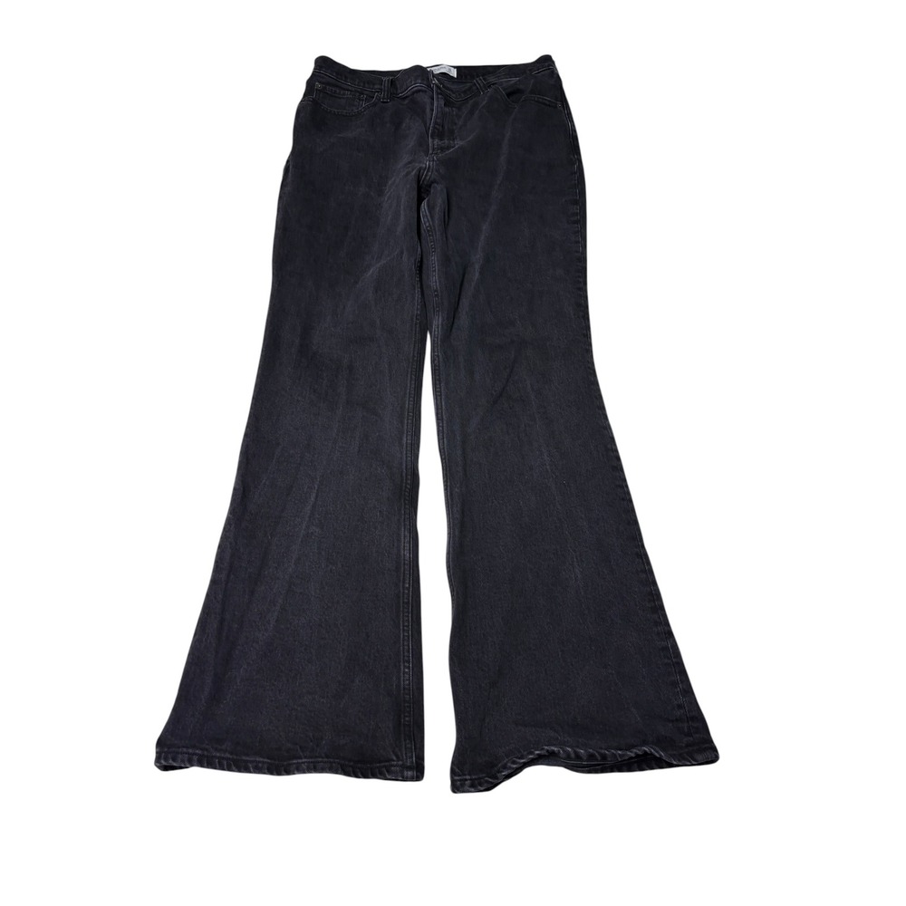 Abercrombie & Fitch Vintage Flare High Rise Jeans Washed Black Womens Size 31X31
